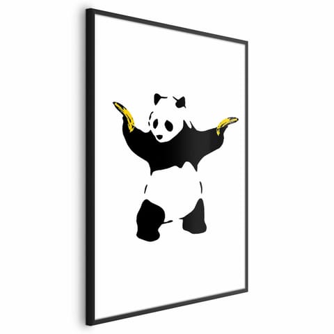 ⁨Plakat - Panda with Guns (rozmiar 21x30, wykończenie Rama czarna)⁩ w sklepie Wasserman.eu
