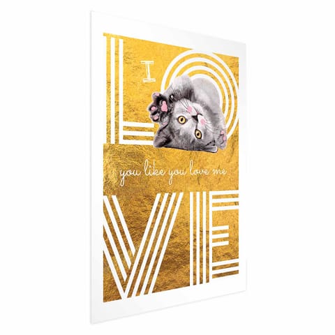 ⁨Plakat - I Love You like You Love Me (rozmiar 29.7x42, wykończenie Bez ramy z marginesem)⁩ w sklepie Wasserman.eu