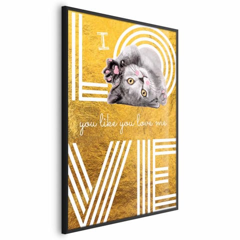 ⁨Plakat - I Love You like You Love Me (rozmiar 21x30, wykończenie Rama czarna)⁩ w sklepie Wasserman.eu