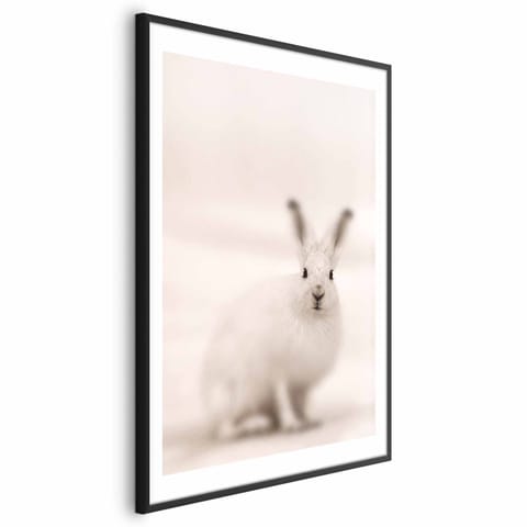 ⁨Plakat - Strachliwe spojrzenie (rozmiar 29.7x42, wykończenie Rama czarna z marginesem)⁩ w sklepie Wasserman.eu