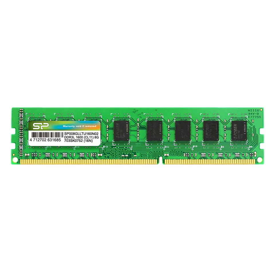 ⁨Silicon Power SP008GLLTU160N02 memory module 8 GB 1 x 8 GB DDR3L 1600 MHz⁩ at Wasserman.eu