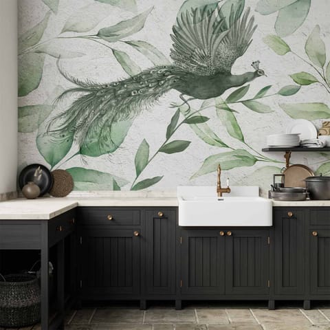 ⁨Fototapeta - Lot pawia - trzeci wariant (rozmiar 300x210, wykończenie Wodoodporna)⁩ w sklepie Wasserman.eu