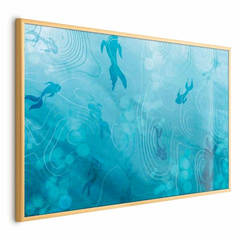 ⁨Plakat - Japoński staw (rozmiar 60x40, wykończenie Rama złota)⁩ w sklepie Wasserman.eu