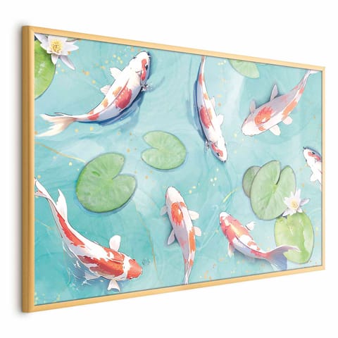 ⁨Plakat - Staw w Japonii (rozmiar 90x60, wykończenie Rama złota)⁩ w sklepie Wasserman.eu