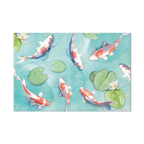 ⁨Obraz - Staw w Japonii (rozmiar 90x60, wykończenie Akustyczny)⁩ w sklepie Wasserman.eu