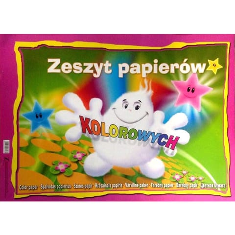 ⁨Zeszyt papierów kolorowych A3 10k z połyskiem 00804 KRESKA⁩ w sklepie Wasserman.eu