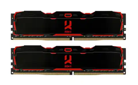 ⁨GOODRAM DDR4 16GB PC4-25600 (3200MHz) 16-20-20 DUAL CHANNEL KIT IRDM X BLACK 1024x8⁩ w sklepie Wasserman.eu