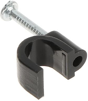 ⁨Floop, round cable holder KN-7 mm black -100pcs⁩ at Wasserman.eu