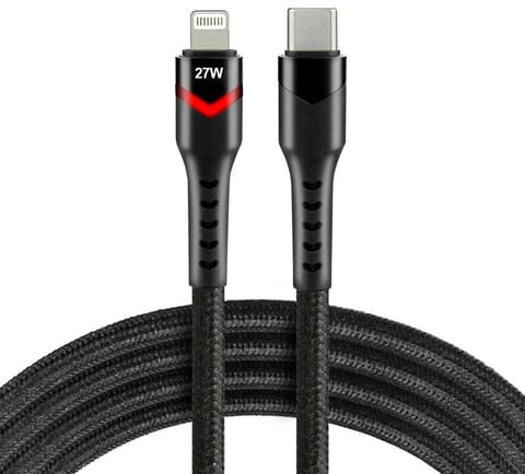 ⁨KABEL USB-C / Lightning Apple iPhone LED RGB everActive CBB-1CIR 100cm PD 27W⁩ w sklepie Wasserman.eu