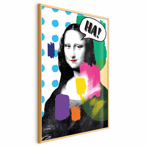 ⁨Plakat - Mona Lisa Pop-art (rozmiar 40x60, wykończenie Rama złota)⁩ w sklepie Wasserman.eu