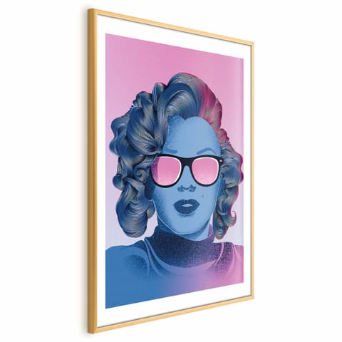 ⁨Plakat - Norma Jeane (rozmiar 60x90, wykończenie Rama złota z marginesem)⁩ w sklepie Wasserman.eu
