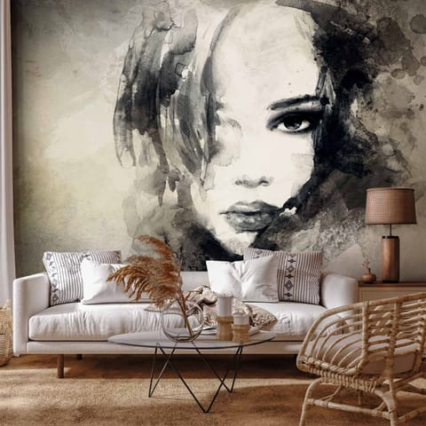 ⁨Wall mural - Mysterious girl (size 100x70)⁩ at Wasserman.eu
