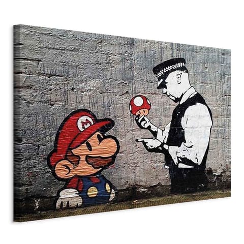 ⁨Picture - Mario and Cop by Banksy (size 60x40)⁩ at Wasserman.eu