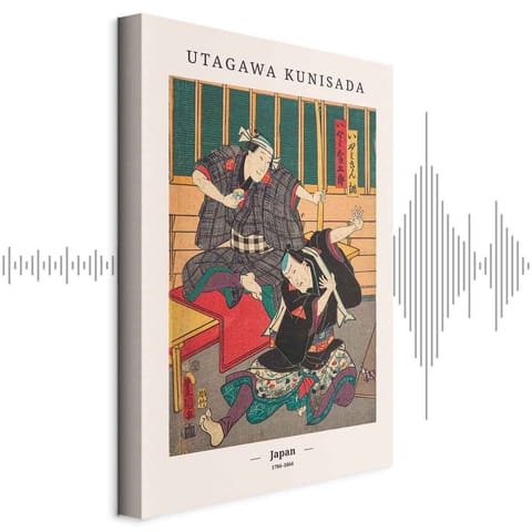 ⁨Obraz - Japoński drzeworyt (1-częściowy) pionowy (rozmiar 60x90, wykończenie Akustyczny)⁩ w sklepie Wasserman.eu