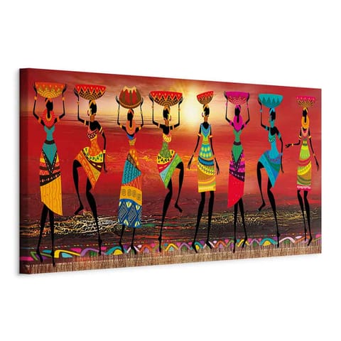 Painting - Dancing African Women (size 150x50) at Wasserman.eu