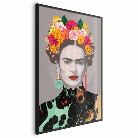 ⁨Plakat - Majestatyczna Frida (rozmiar 21x30, wykończenie Rama czarna)⁩ w sklepie Wasserman.eu