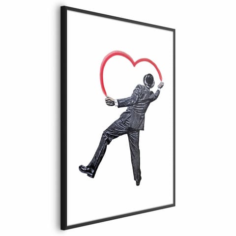 ⁨Plakat - Elegancki graficiarz (rozmiar 21x30, wykończenie Rama czarna z marginesem)⁩ w sklepie Wasserman.eu