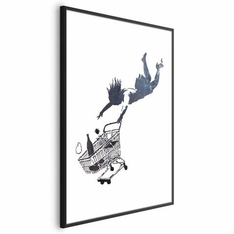 ⁨Plakat - Szał zakupów (rozmiar 40x60, wykończenie Rama czarna)⁩ w sklepie Wasserman.eu
