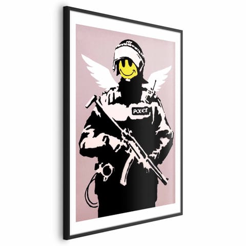 ⁨Plakat - Policjant (rozmiar 21x30, wykończenie Rama czarna z marginesem)⁩ w sklepie Wasserman.eu