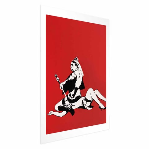 ⁨Plakat - Banksy: Queen Victoria (rozmiar 40x60, wykończenie Bez ramy z marginesem)⁩ w sklepie Wasserman.eu