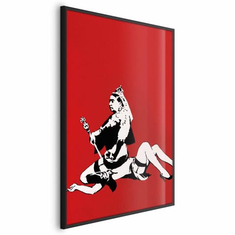 ⁨Plakat - Banksy: Queen Victoria (rozmiar 21x30, wykończenie Rama czarna)⁩ w sklepie Wasserman.eu