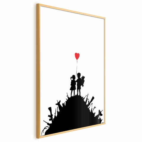 ⁨Plakat - Pole bitwy (rozmiar 60x90, wykończenie Rama złota)⁩ w sklepie Wasserman.eu