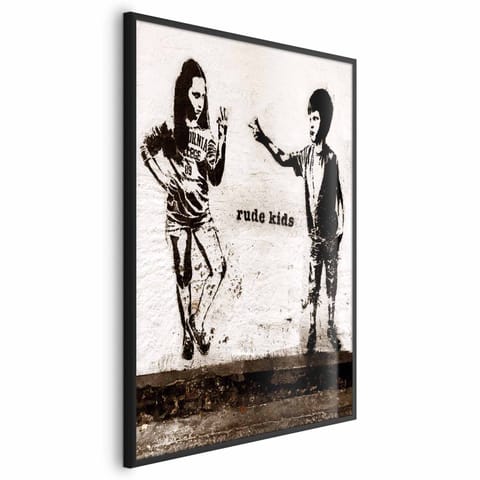 ⁨Plakat - Niegrzeczne dzieci (rozmiar 29.7x42, wykończenie Rama czarna)⁩ w sklepie Wasserman.eu