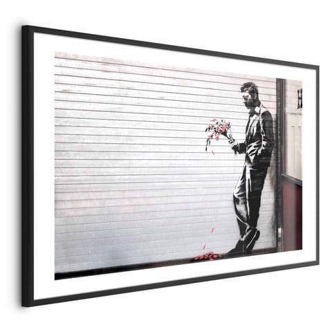 ⁨Plakat - Zakochany (rozmiar 60x40, wykończenie Rama czarna z marginesem)⁩ w sklepie Wasserman.eu