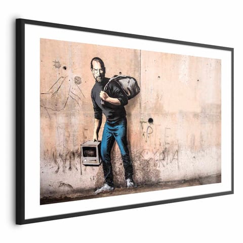 ⁨Plakat - Steve (rozmiar 90x60, wykończenie Rama czarna z marginesem)⁩ w sklepie Wasserman.eu