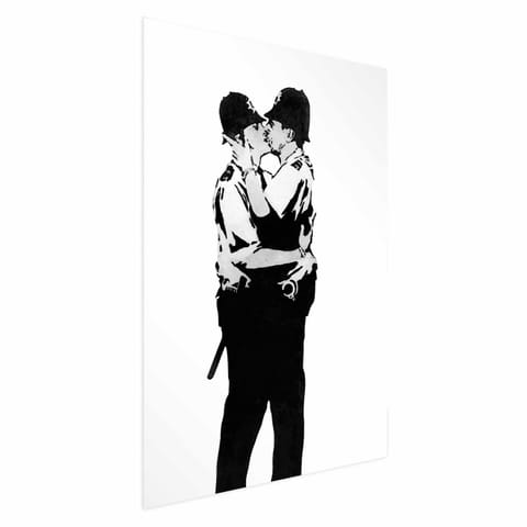 ⁨Plakat - Kissing Coppers (rozmiar 29.7x42, wykończenie Bez ramy)⁩ w sklepie Wasserman.eu