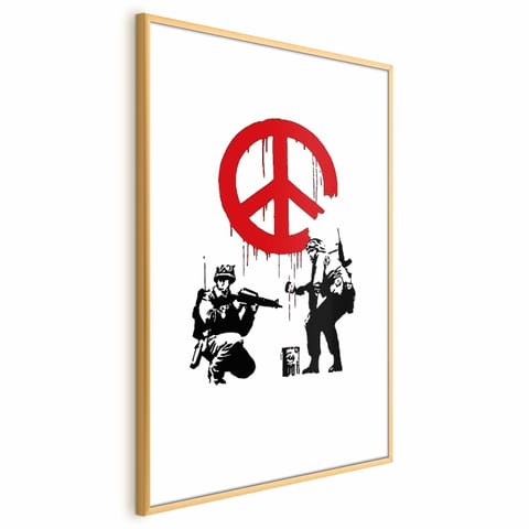 ⁨Plakat - Cnd Soldiers (rozmiar 40x60, wykończenie Rama złota z marginesem)⁩ w sklepie Wasserman.eu