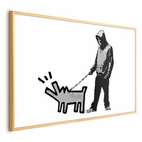⁨Plakat - Dog Art (rozmiar 90x60, wykończenie Rama złota)⁩ w sklepie Wasserman.eu