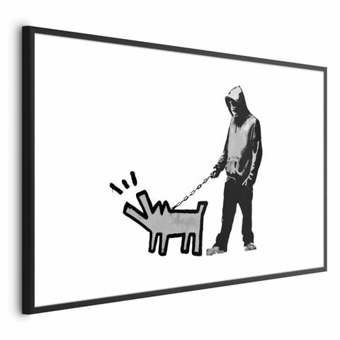 ⁨Plakat - Dog Art (rozmiar 60x40, wykończenie Rama czarna z marginesem)⁩ w sklepie Wasserman.eu
