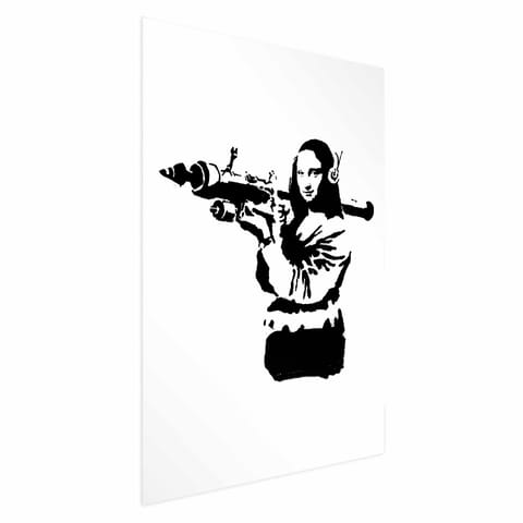⁨Plakat - Banksy Mona Lisa with Rocket Launcher (rozmiar 60x90, wykończenie Bez ramy)⁩ w sklepie Wasserman.eu