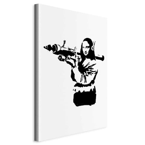 ⁨Image - Banksy Mona Lisa with Rocket Launcher (1-piece), vertical (size 60x90)⁩ at Wasserman.eu