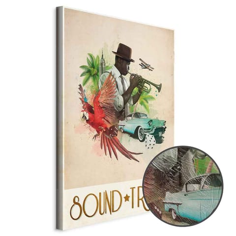 ⁨Obraz - Sound Travel (1-częściowy) pionowy (rozmiar 40x60, wykończenie Premium Print)⁩ w sklepie Wasserman.eu