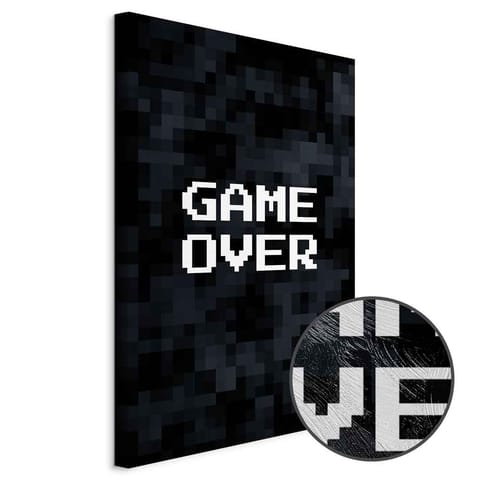 ⁨Obraz - Game Over w pikselach (rozmiar 40x60, wykończenie Premium Print)⁩ w sklepie Wasserman.eu