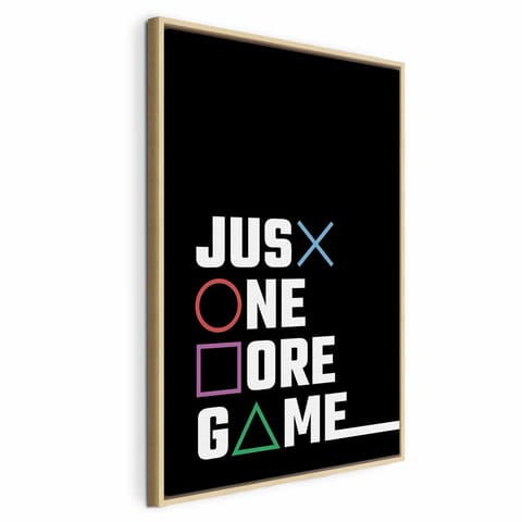 ⁨Obraz - Binge Gaming (rozmiar 60x90, wykończenie W ramie drewnianej naturalnej)⁩ w sklepie Wasserman.eu