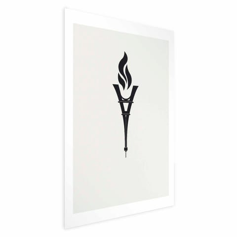 ⁨Plakat - Znicz w kształcie wieży Eiffla (rozmiar 60x90, wykończenie Bez ramy z marginesem)⁩ w sklepie Wasserman.eu