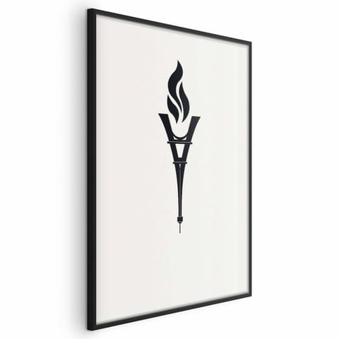 ⁨Plakat - Znicz w kształcie wieży Eiffla (rozmiar 40x60, wykończenie Rama czarna)⁩ w sklepie Wasserman.eu