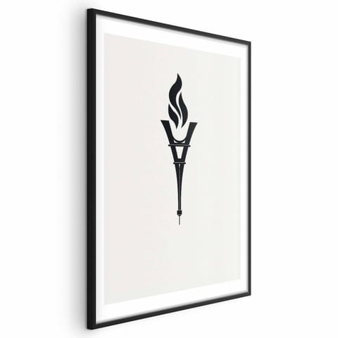 ⁨Plakat - Znicz w kształcie wieży Eiffla (rozmiar 40x60, wykończenie Rama czarna z marginesem)⁩ w sklepie Wasserman.eu