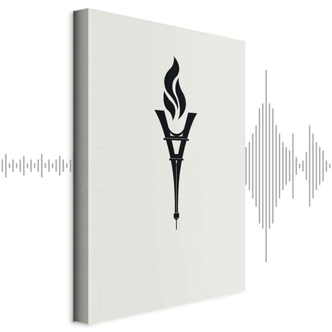 ⁨Obraz - Znicz w kształcie odwróconej wieży Eiffla (rozmiar 60x90, wykończenie Akustyczny)⁩ w sklepie Wasserman.eu