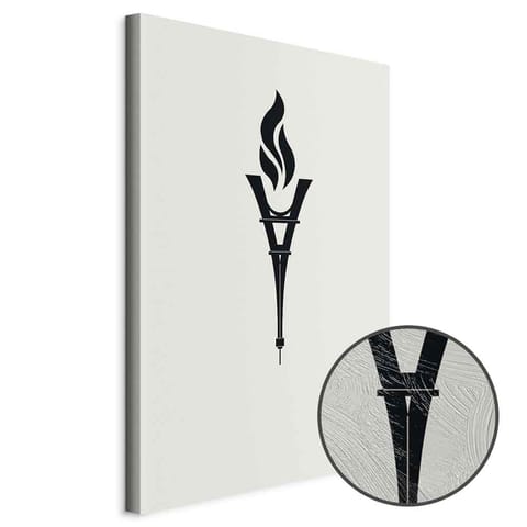 ⁨Obraz - Znicz w kształcie odwróconej wieży Eiffla (rozmiar 80x120, wykończenie Premium Print)⁩ w sklepie Wasserman.eu