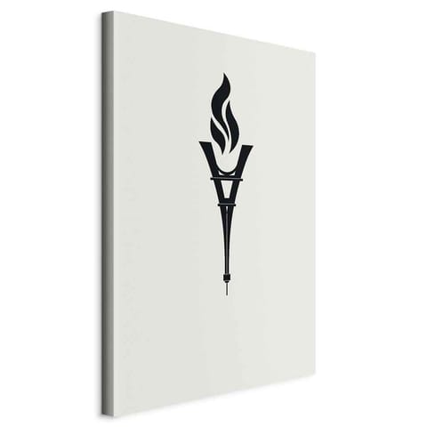 ⁨Obraz - Znicz w kształcie odwróconej wieży Eiffla (rozmiar 80x120, wykończenie Na płótnie włoskim)⁩ w sklepie Wasserman.eu