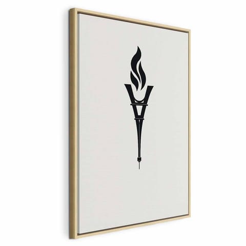 ⁨Obraz - Znicz w kształcie odwróconej wieży Eiffla (rozmiar 60x90, wykończenie W ramie drewnianej naturalnej)⁩ w sklepie Wasserman.eu