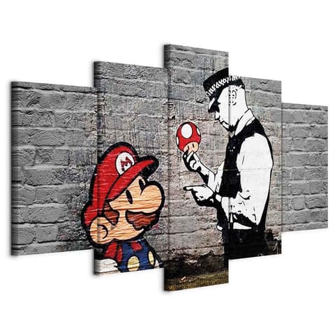 Picture - Super Mario Mushroom Cop (Banksy) (size 100x50) at Wasserman.eu