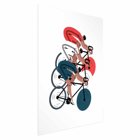 ⁨Plakat - Olimpiada - wyścig kolarski (rozmiar 60x90, wykończenie Bez ramy z marginesem)⁩ w sklepie Wasserman.eu