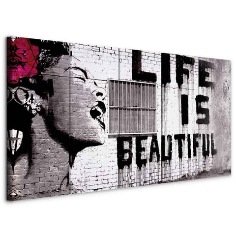 Painting - Banksy: Life is beautiful (size 225x90) at Wasserman.eu