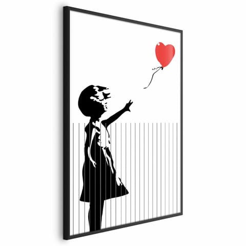 ⁨Plakat - Pocięty Banksy (rozmiar 40x60, wykończenie Rama czarna)⁩ w sklepie Wasserman.eu