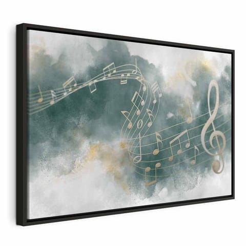 ⁨Obraz - Melodia psalmu (1-częściowy) szeroki (rozmiar 90x60, wykończenie W ramie drewnianej czarnej)⁩ w sklepie Wasserman.eu